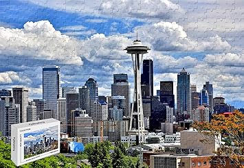 Buy 300 Piece Jigsaw Puzzle Free Seattle Skyline Basswood Puzzle 20 6 X 15 1 Inch Online At Low Prices In India Amazon In