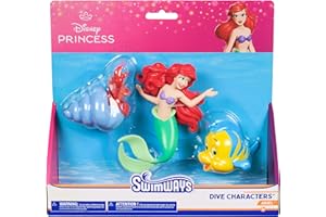 Swimways Disney Princess Ariel Dive Characters 3-Pack, Swimming Pool Accessories & Kids Pool Toys, Pool Party Supplies & Water Toys for Kids Aged 5 & Up