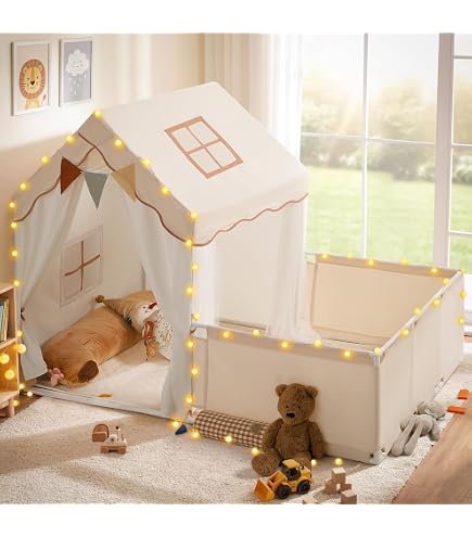 Tente de jeu pour enfants Costway, grande maison de jeu, château de jeu pour enfants, avec tapis, rose | Best Buy Canada