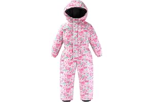 Hiheart Boys Girls One Piece Snowsuit Waterproof Ski Snowboard Coverall