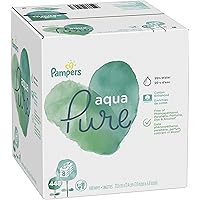 Baby Wipes, Pampers Aqua Pure Sensitive Water Baby Diaper Wipes, Hypoallergenic and Unscented, 8X Pop-Top Packs, 448…