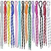 keepsweat Paracord Keychain,14 Pcs Braided Rope Lanyard for Key/Bag/Purse Colorful Handmade Paracord Charms for Handbag Backpack Decoration Accessories