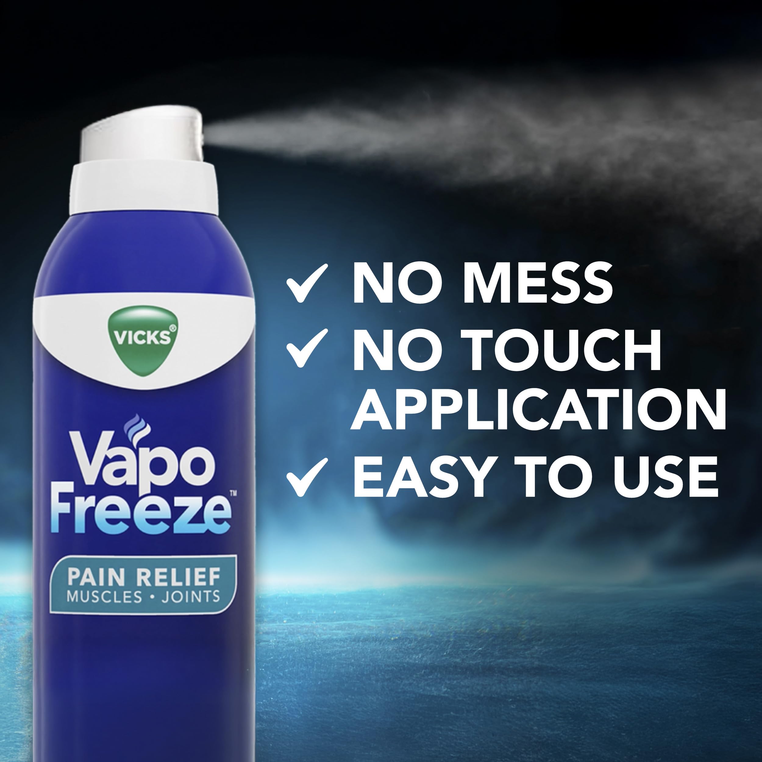 Vicks VapoFreeze Menthol Pain Relieving Spray 3oz, for Muscles & Joint Pain Associated with Arthritis, Simple Backaches, Strains, Sprains, Bruises, Vicks Vapors, Penetrating Formula