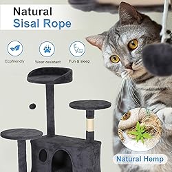 FDW Cat Tree Tower 62in Multi-Level Durable Cat