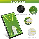 IMAYCC Golf Mat 2PCS Replaceable Hitting Practice Mat with Anti-slip Base view 2