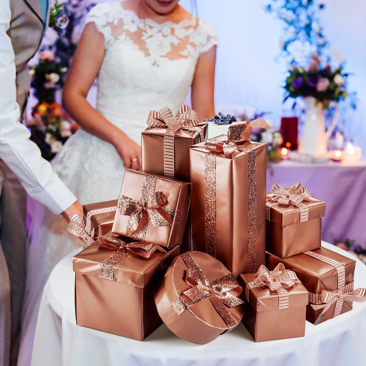 MIAHART 50 Sheets Rose Gold Tissue Paper Bulk 20X14 Inch Gift Wrap Paper Bulk Gift Wrapping Accessory Wrap for Wedding Birthday Party Favor Decor DIY Fringes Shredded Fill Confetti (Rose Gold) - Image 5