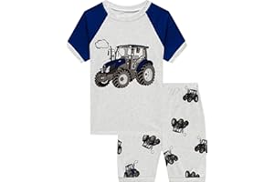 Family Feeling Little Big Boys Summer Pajamas Sets Short 100% Cotton Pjs
