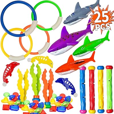 25 PCS Juguetes de piscina submarina Buceo Juguetes Argentina Ubuy