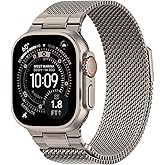 BXUXOHS Milanese Loop- Compatible with Apple Watch Ultra 3 2 1 Band for Men 49mm 46mm 45mm 44mm 42mm 41mm 40mm 38mm,Magnetic Mesh Metal Strap Wristband for iWatch SE 3/2 Series 11/10/9/8/7/6/5/4 Ultra