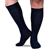 Highland Scottish Wool Blend Kilt Hose for Men Ribbed Socks for USA Shoe Sizes
