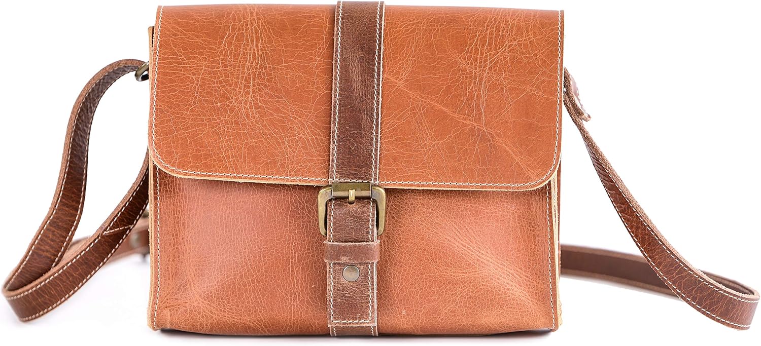 tan leather crossover bag