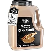 Fresh Finest Bulk 5LB Ground Cinnamon Powder - Kosher Certified Cinnamon Powder, Perfect for Desserts, Hot Tea, Cider, Meat Rubs, and More - 5 LB