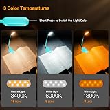 Gritin 16 LED Reading Light Clip On Book Lamp 3 Color Temperature Dimmable view 2