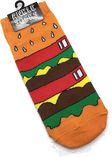 Amazon ダブルチーズバーガー 女性用靴下 レディースアンクルソックス ソックス 通販