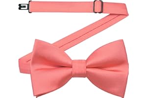 GUSLESON Solid Bow Ties for Boys Pre-Tied Baby Kids Bow Tie Adjustable Toddler Bowties for Wedding Party