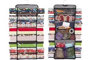 PACMAXI Double Sided Gift Wrap Organizer Storage With Multiple Pocket, Hanging Gift Wrapping Paper Organizer Containers Rolls Storage Bag