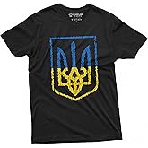 Ukraine Trident Mens T-Shirt Ukrainian Coat of arms Symbol Tee Shirt Tryzub Tee