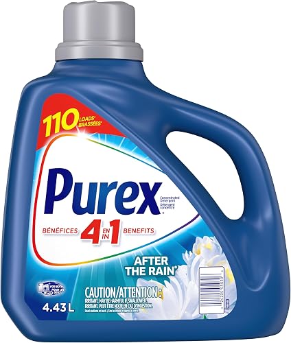 Purex Liquid Laundry Detergent, After the Rain, HEC, 110 Loads,4.43 l (Pack of 1)