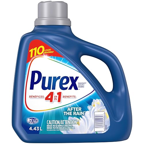 Purex Liquid Laundry Detergent, After the Rain, HEC, 110 Loads,4.43 l (Pack of 1)