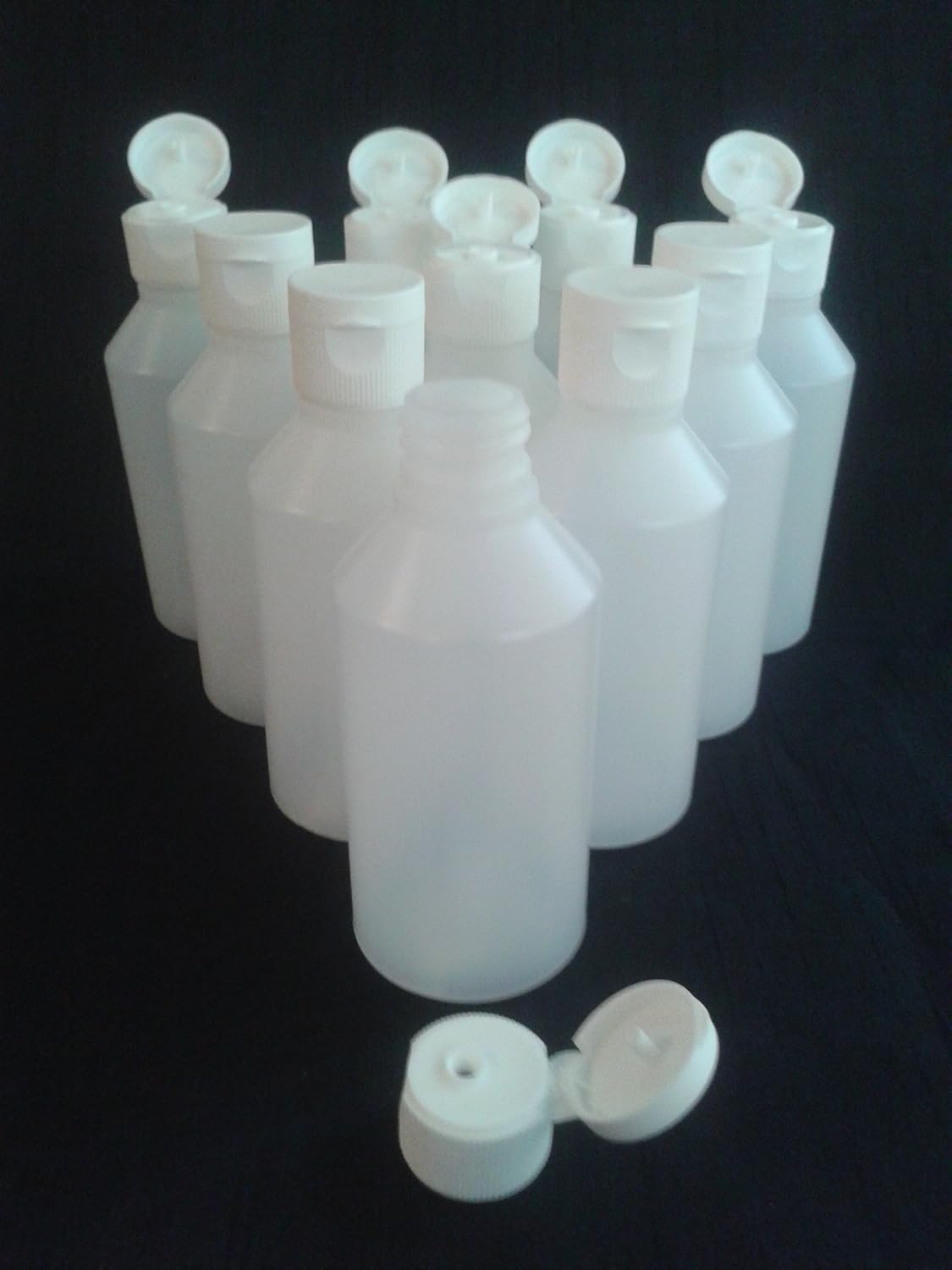 25 x 50 ml empty plastic bottles + flip lid Ideal craft / cosmetics