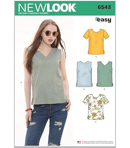 New Look UN6720A Top Da Donna A (6 8 10 12 14 16 18 - Foto 7