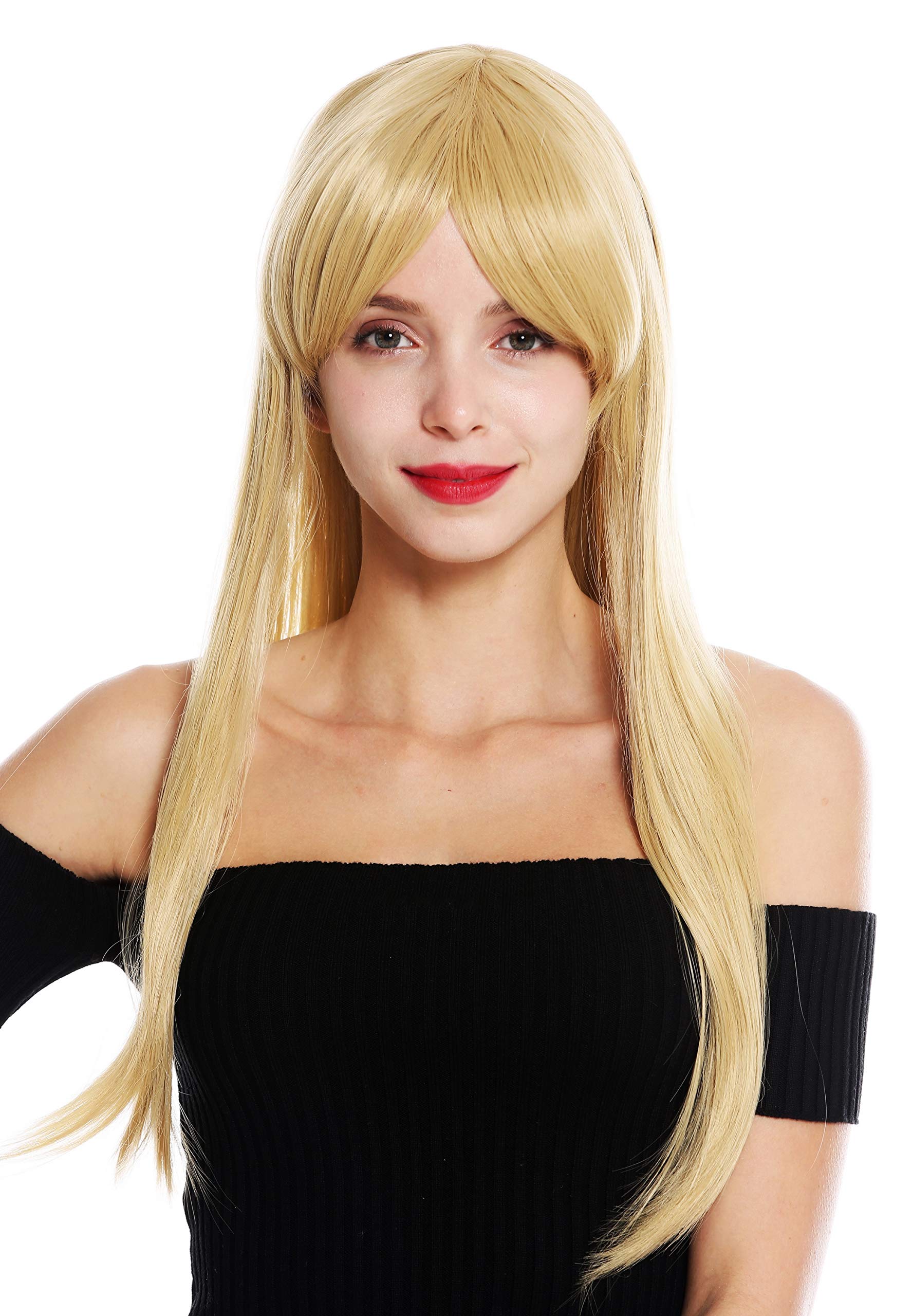 WIG ME UP - YZF-41062-86 women's quality wig Cosplay long sleek fringe parted blonde