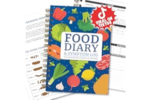 HAMIEW Food Diary and Symptom Log Book for Tracking Meals, Bowel Movements, Sleep, Reactions - Bristol Stool Chart, Notebook Journal for Low FODMAP, IBS, Allergies, Intolerance - Keto, Paleo, Whole30