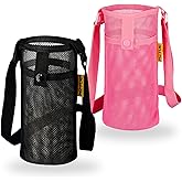MZTUE Water Bottle Holder with Strap, Premium Water Bottle Carrier with Strap Easy Clean, Light Water Bottle Carrier Bag, Water Bottle Holder with Pocket for Hiking, Walking, Travel