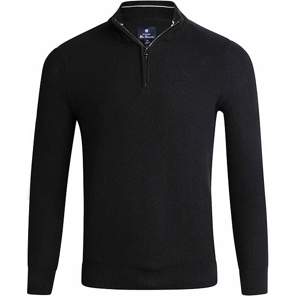 Pull Homme Ben Sherman, Dos épais, Taille L, 100% Coton, Noir, Très Bon état