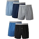 Hanes mens Underwear Boxers Pack, Cool and Breathable Cotton Underwear, Exposed and Comfortflex Waistbands, Multi-pack