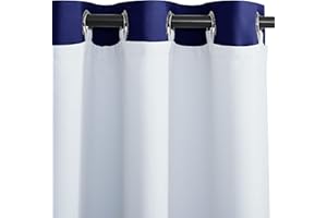 NICETOWN Blackout Curtain Liners for Sheer Curtains, Cold Heat Light Noise Blocking Liners with Rings: Easy to Open & Closed, Thermal Liners for 52" Wide x 108" Long Curtains, 2 PCs, 50" x 102"
