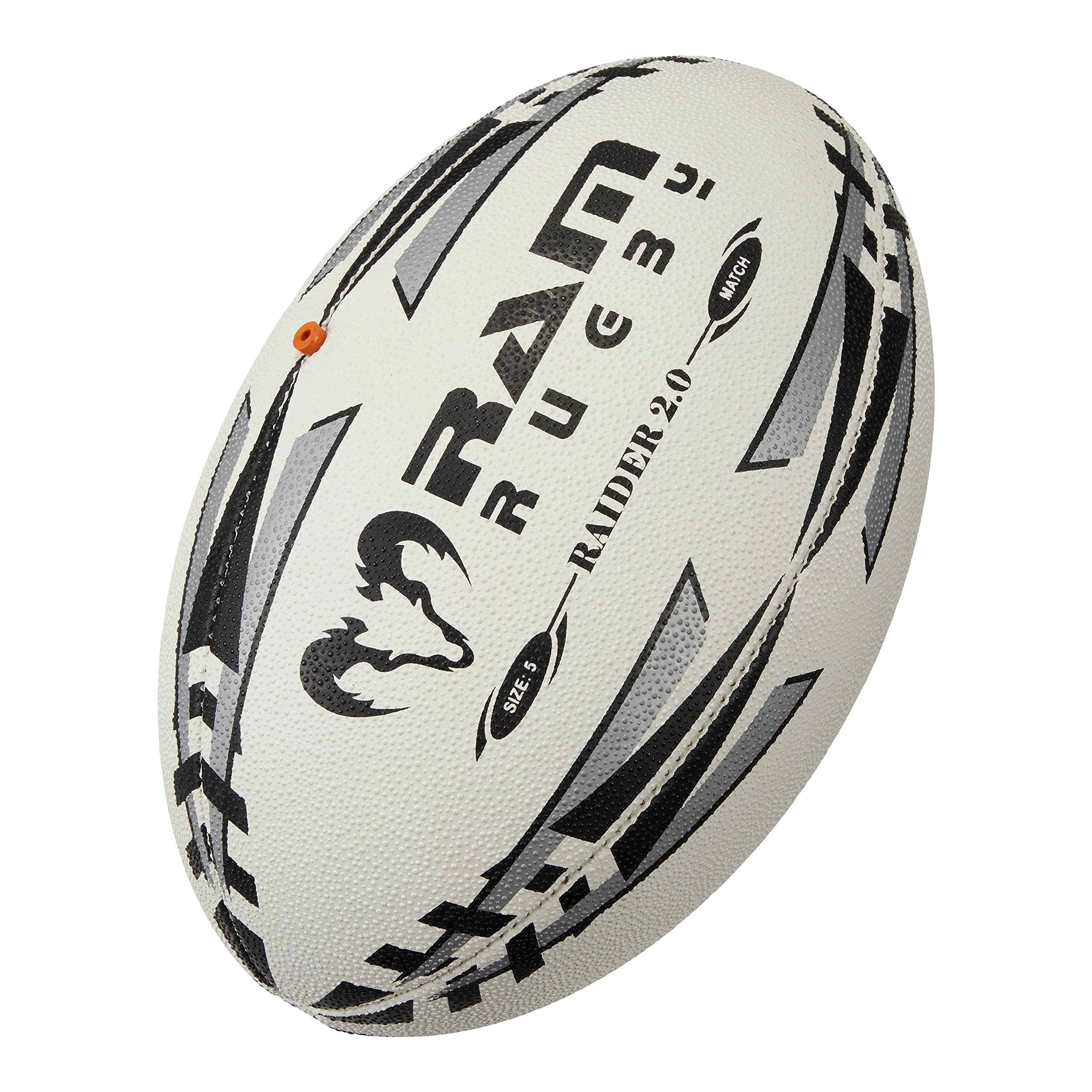 Ram Rugby Raider Match Ball – 4-Ply Polycotton & Rubber Laminate, 3D Grip for Ultimate Control, Valve-In-Seam for Precision Flight, Counter-Weighted Bladder for Accuracy &High-Tech Air Retention
