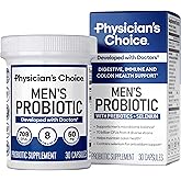 Physician's Choice Probiotics for Men - 70 Billion CFU - 8 Strains - w/Selenium & Organic Prebiotics - Supports Digestive Health, Microbiome, Colon, & Immune Health - Advanced Men's Probiotic - 30ct