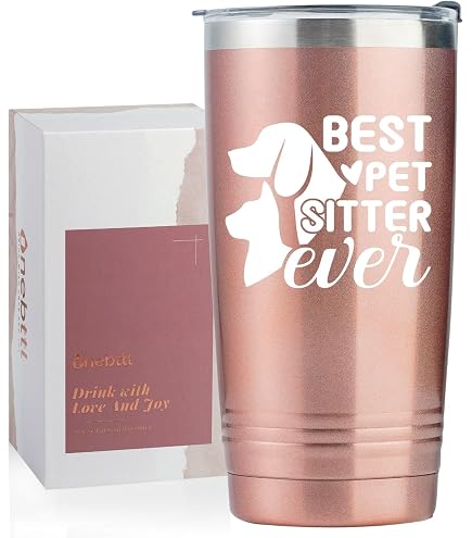 thumbnail image 2 of Onebttl Pet Sitter Gifts, Dog Sitter Thank You Gifts, Insulated 20oz Stainless Steel Travel Tumbler With Straw And Lid, Best Pet Sitter Ever 2 of 11