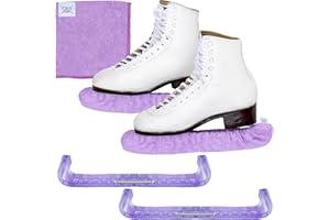 CRS Cross Skate Guards, Soakers and Towel Gift Set - Ice Skating Guards and Soft Skate Blade Covers for Figure Skating or Hockey