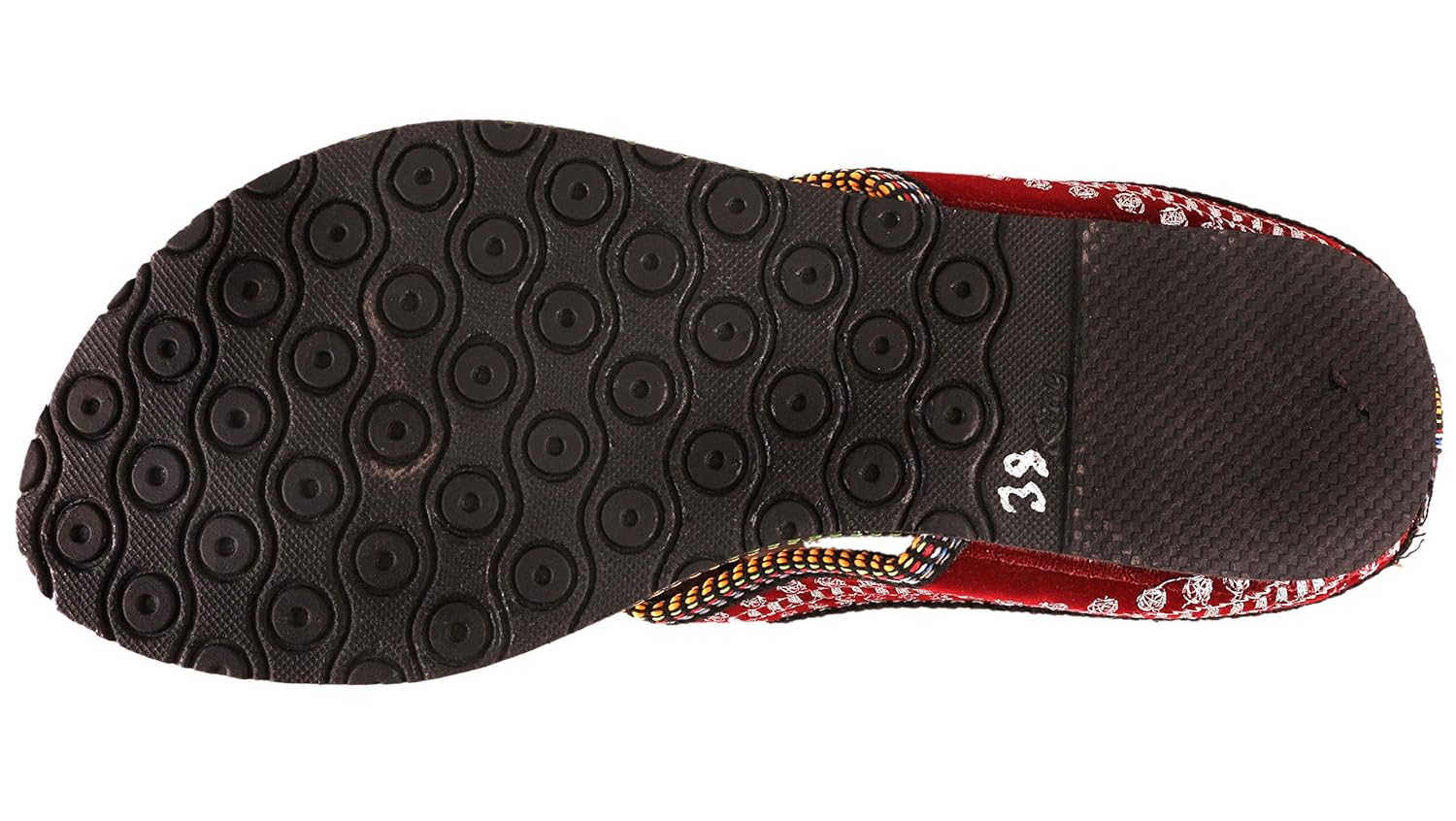 thari choice women's velvet ethnic flat chappal and slipper