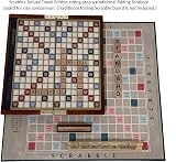 WS Game Company Scrabble Deluxe Travel Edition - Wood Case, Foldable Board, view 6
