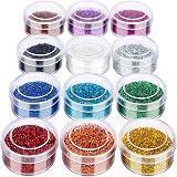 Fandamei 12 Pots Extra Fine Glitter Set Arts Crafts Nail Art Body Face