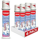 Colgate Kids Unicorn Toothpaste Pump with Fluoride for Cavity Protection, Ages 6+, ADA Accepted, Bubble Fruit, 4.4 Ounce, 6 Pack