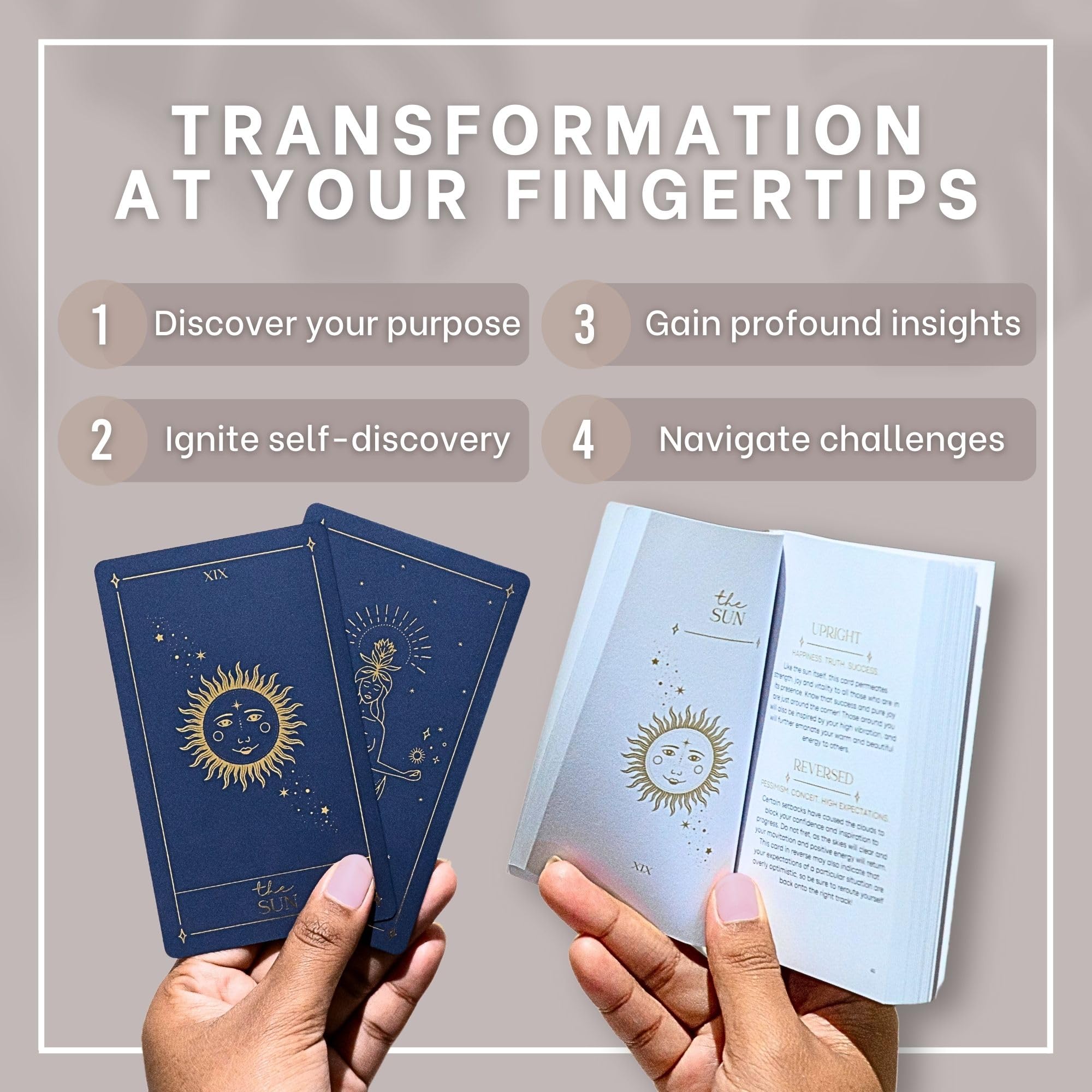 Mua Soleia Original Tarot Cards Deck with Guide Book & Box | 78 Gold ...