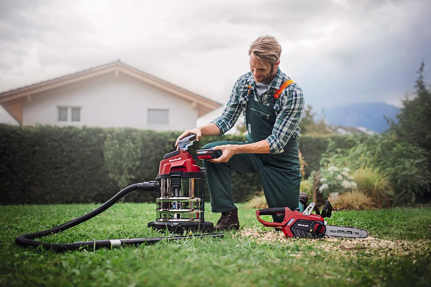 Einhell Cordless Wet and Dry Vacuum Cleaner 18V Power X-Change, 20L Heavy-Duty Stainless Steel Tank, 1.5M Hose - Image 5