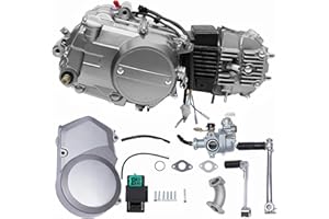 CUBELLIN 140CC 4 Stroke Engine Motor Single-Cylinder Horizontal 4 Speed Motor Kit CDI Engine Motor Kit with Kick-Starter Manual Clutch Pit Dirt Bike Engine Fit for Honda CRF50 / CRF70 / XR50