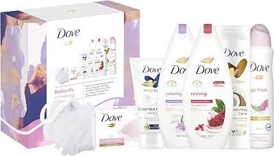 Dove Radiantly Refreshing Complete Collection Gift Set 6 Piece Luxury Shower
