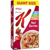 Kellogg's Special K Red Berries Giant Size Breakfast Cereal 19.2 oz | Good Source of Fiber, Fiber Cereal