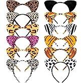 YARIEW 12 Pcs Cat Ears Headbands Animal Ears and Horns Headband Plush Horns Cosplay Costume Halloween Christmas
