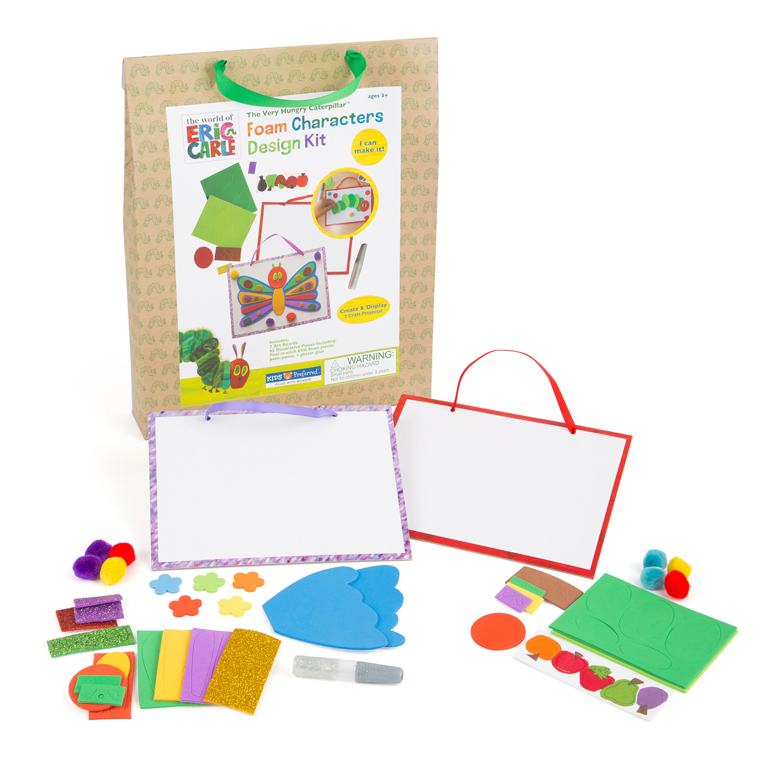 Small Foot The Very Hungry Caterpillar 10667 Craft Set with Two Paper Canvases for Painting, Crafting Materials and Pens and Motifs - Promotes Creativity