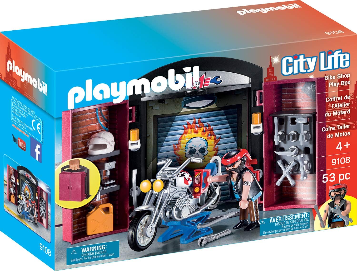 Playmobil 9108 Play Box - Caja de Juegos en Bicicleta: Amazon.es: Juguetes y juegos