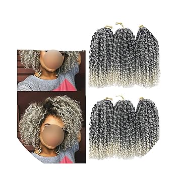 Amazon Com 8inch 1pc 30g Kinky Curly Marley Braids Ombre Hair