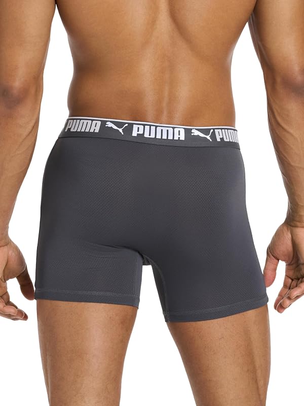 Herren 360-degree Mesh 5 Pack Boxer Briefs Retroshorts, Schwarz/Castlerock/Club Navy, Small — Foto 4 von 7