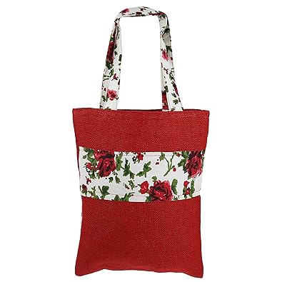 ShalinIndia Unisex Jute Multicolour Multipurpose Mini Bag